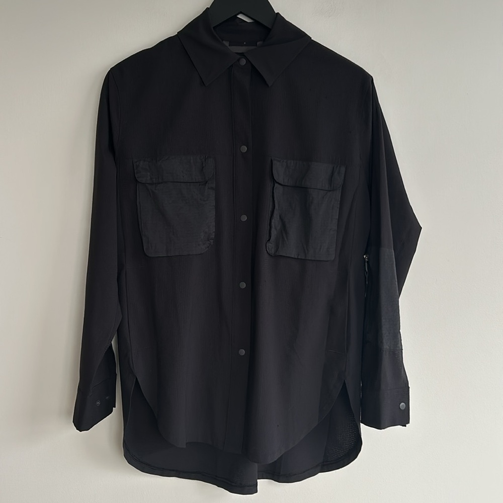 WovenAir Hiking Overshirt In Black - Picture 7 of 13